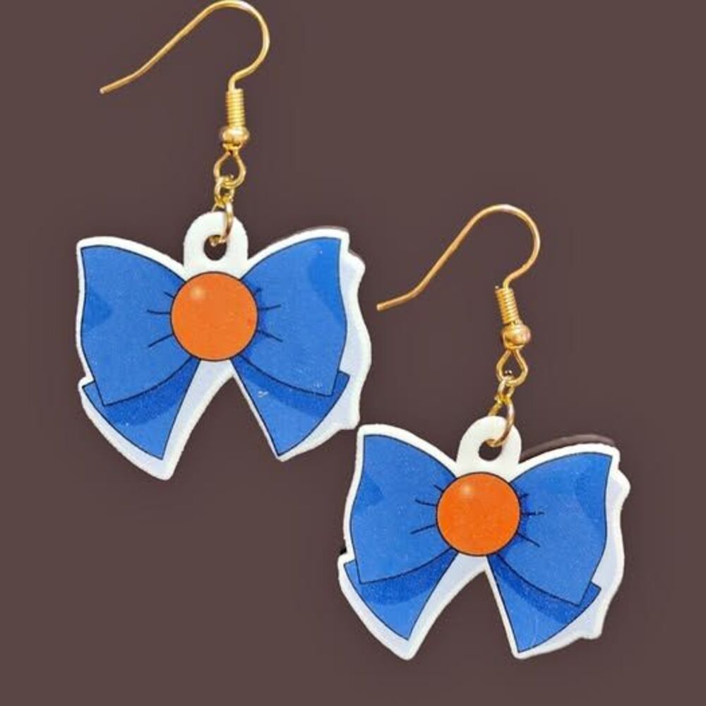 Sailor Moon Sailor Venus Bow Earrings-Posts-Silver